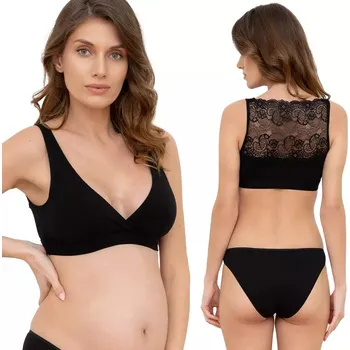 Podprsenka PODPRSENKA NA KOJENÍ MARGO S KRAJKOU, ZAVINOVACÍ STŘIH, VELIKOST M