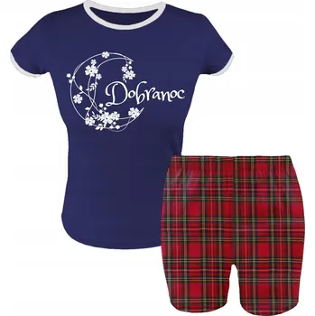 Dívčí pyžamo krátké letní s krátkým rukávem s nápisem Dobrou noc, české, velikost 146