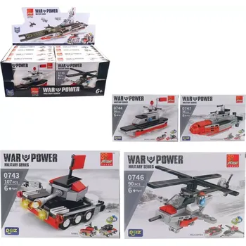 ostatní stavebnice Stavebnice vojenské techniky, 8 ks v displej boxu