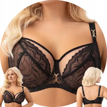 Podprsenka GORSENIA Podprsenka měkká s krajkou Latika 975 černá 65H