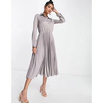 Dámské šaty CLOSET LONDON SATÉNOVÉ PLISOVANÉ ŠATY (40)