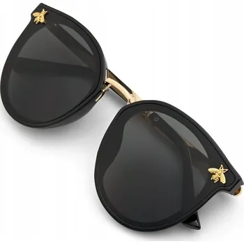 Sluneční brýle Vintage sluneční brýle kočičí černé módní dámské elegantní ovál
