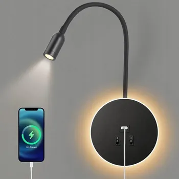 Lampička LED nástěnná lampa, 3W lampička na čtení