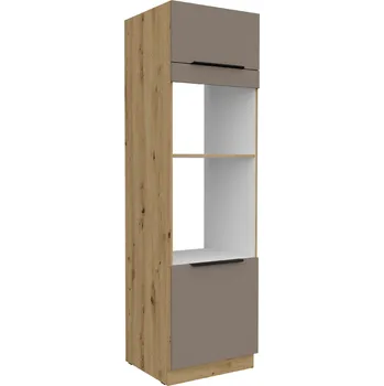 Nábytek Stolarz-Lempert Kuchyňská skříňka Aria TA-AR - 60 DPM-210 2F sloupek se zabudovanou troubou a mikrovlnkou, dvířka
