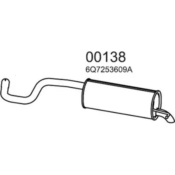 Zadní díl výfuku zadní díl výfuku 1,4 TYLL