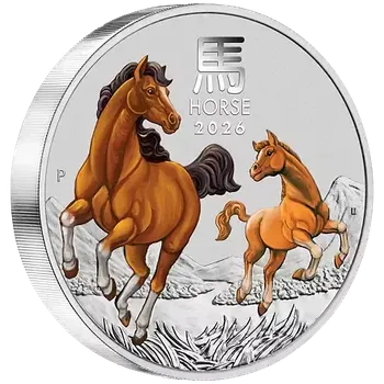 Sběratelství Lunární série III. - stříbrná mince Year of the Horse (Rok koně) 1kg 2026 Color