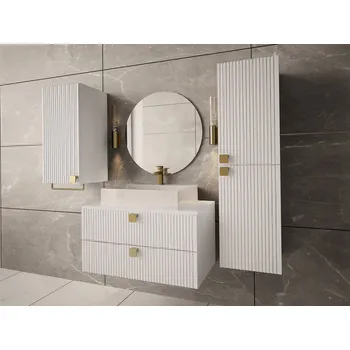 Koupelnový nábytek Mirjan_zondo Koupelnová sestava Petralonas I (bílá) (s umyvadlem, se sifonem)