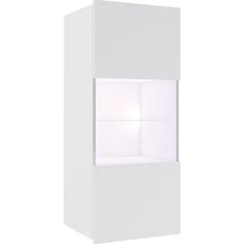 Vinotéka Mirjan_zondo Závěsná vitrína BR05 Benji (Bílá + Bílý lesk)