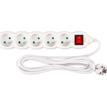 elektrický kabel Kabel prodlužovací 5 zásuvek 3m s vypínačem max.2300W - VÝPRODEJ