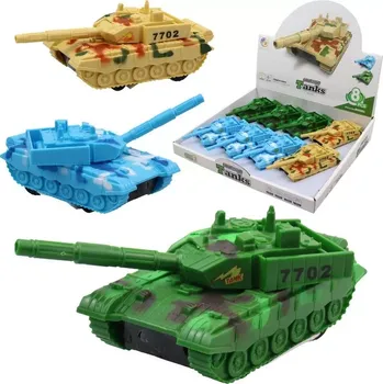 autíčko Tank na setrvačník se světlem a zvukem