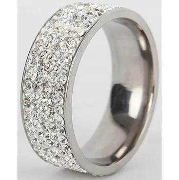 Prsten Stříbrný Prstýnek Bílé Zirkony Prsten s Kamenem