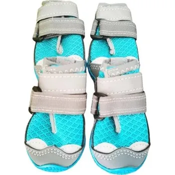 Obleček pro psa Chránič tlapek psích bot, sada 4 prodyšných venkovních psích bot s protiskluzovou podrážkou (modrá