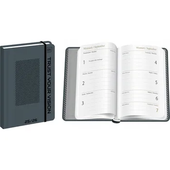 Diář Školní diář 2026 A6 Interdruk šedý