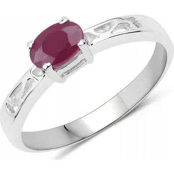 Prsten Elegantní stříbrný prstýnek s přírodním rubínem