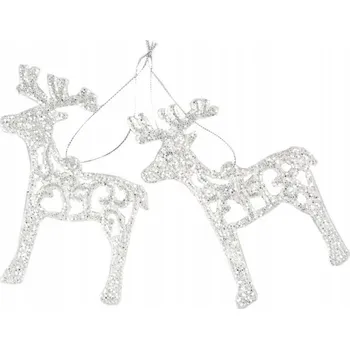 Vánoční dekorace Vánoční Baňky ve tvaru sob 11 cm 2 ks