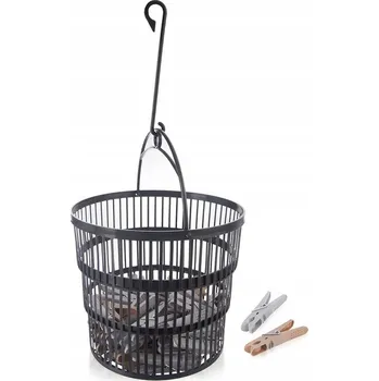 Kolíčky na prádlo ve skládacím koši 50 ks