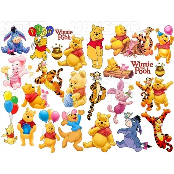 Odstranitelné tetování Tetování medvídek Pú a přátelé Monster Tattoo 1 ks