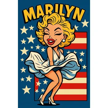 Obraz Nažehlovačka Termo Aplikace Nálepka na Oblečení MARILYN MONROE AKTORKA