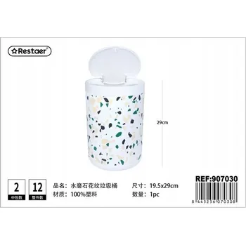 Odpadkový koš Odpadkový koš Mramorový Bílý Plastový 29 Cm