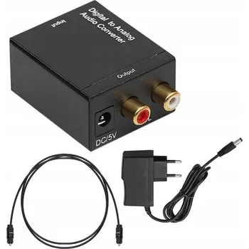 Audio kabel DAC převodník Optyczny Konwerter Coaxial Toslink RCA 2x CINCH 66