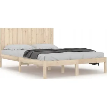 Postel Dřevěný rám postele z borovice 205,5x205,5x31 cm s čelem