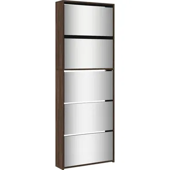 Botník Botník 5-úrovňový, hnědý dub, 63 x 17 x 169,5 cm, dřevěný materiál