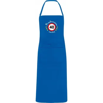 Kuchyňská zástěra Kuchyňská zástěra s výšivkou jako dárek k 40. narozeninám – Výšivka 40