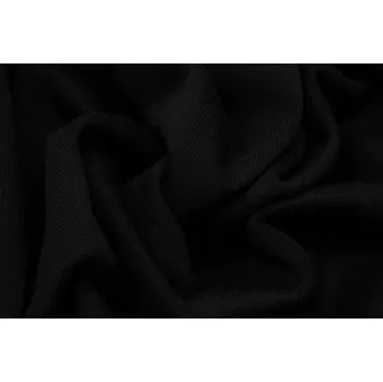 Kartáčovaná Pletenina mikina - černá 1/2 m