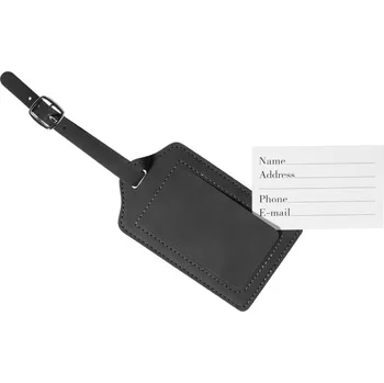 Příslušenství k zavazadlu Reklamní TwinPass obal na pas a visačka na kufr z RPU, černá