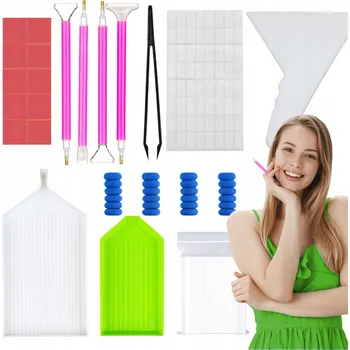 Diamantové malování PŘÍSLUŠENSTVÍ pro diamantové malování diamantová výšivka mozaika sada 117 dílků