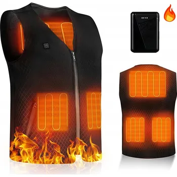 Pánská vesta VYHŘÍVANÁ ELEKTRICKÁ VESTA S VATELÍNEM, NAPÁJENÍ USB A POWERBANKA