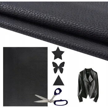 Látka imitace kůže 1 g/m2 šířka 50 cm černá