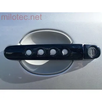 Auto-moto Milotec Kryty klik - děrované, černý lesklý "klavírlak", (4+4 ks dva zámky)Škoda Fabia II. 2007 - 2010