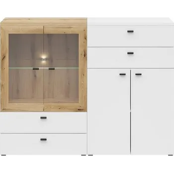 Komoda Komoda System 64 - Black Red White - BRW 128x98 cm