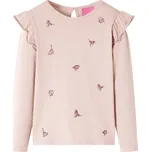 Dětské tričko s dlouhým rukávem VidaXL, pink, velikost 116