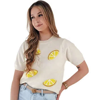 Dámský svetr DStreet dámský svetr béžový oversize ke pasu univerzální velikost