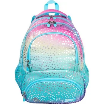 Školní batoh Studentský batoh St.RIGHT - Ombre Mermaid, 4 komorový, BP07,rozměry: 42 x 30 x 20 cm