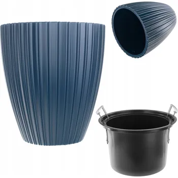 Květináč Květináč 32,5 x 30 cm plast modrý