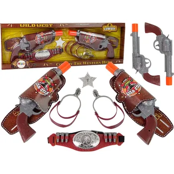 Dětská zbraň Mamido Kovbojská sada – revolver a šerifské doplňky