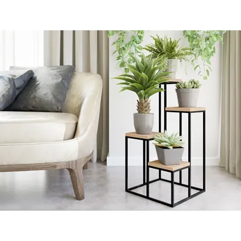 Stojan na květiny MOB Stojan na květiny Renoya (černá + natural)