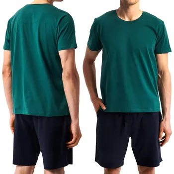 Pánské pyžamo ATLANTIC NMP-379 Pánské pyžamo Set Tričko + Šortky 100% BAVLNA - XL