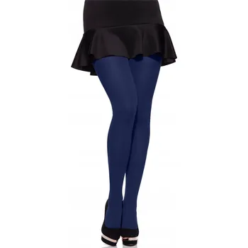 Dámské punčochy Punčocháče plus size 60 DEN matné hladké MS-162 Tmavě modré 4XL