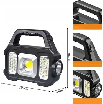 Svítilna SOLÁRNÍ SVÍTILNA POWERBANKA AKUMULÁTOR MULTIFUNKČNÍ