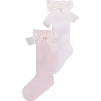 Dívčí bavlněné podkolenky s krajkovým vzorem 2 ks 12-18 měsíců YOCLUB