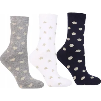 Dámské ponožky 3x Ponožky Dlouhé Bavlněné Ponožky Barevné Teplé MORAJ 38-41