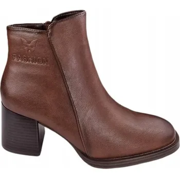 Dámská zimní obuv Hladké zateplené kotníkové Kotníkové Boty EVNTO 7970 hnědé vel. 39