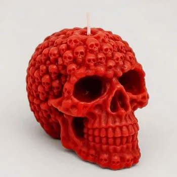 Svíčka Svíčka Lebky s vůní lesní jahody | 230 g | Svíčkománie3D |