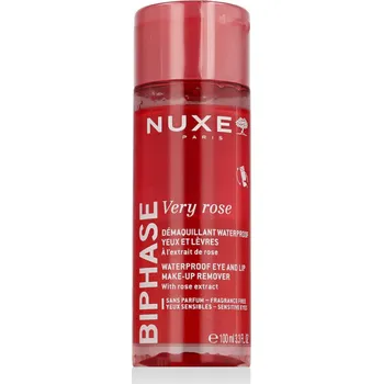 Přípravek na čištění pleti a oči NUXE Very Rose Biphase Waterproof Eye and Lip Make-up Remover odličovač make-upu 100 ml