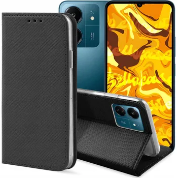 Pouzdro na mobilní telefon Flipové pouzdro Hello Case pro Xiaomi Redmi 13C 5G, černé