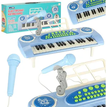 Hudební nástroj pro děti Klávesy pro děti pianino interaktivní varhany 37 kláves mikrofon stojan